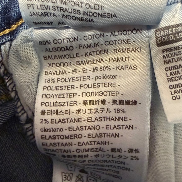 Levis 505 Straight Leg Jeans Womens Size 27 x 29 Medium Wash Blue Denim Mid Rise - Picture 4 of 14